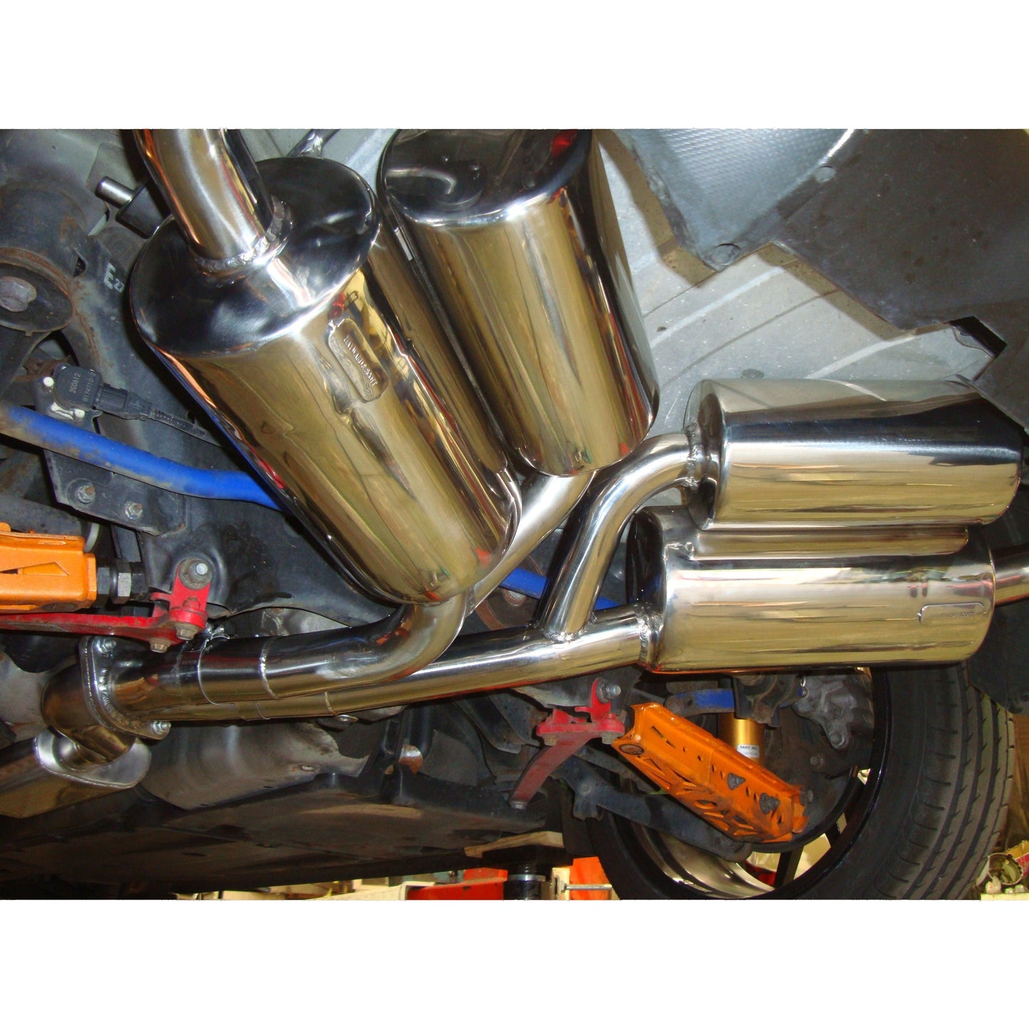 Toyota GT86 with Helmholtz Chambered Rear Silencers and Silenced Centre Pipe