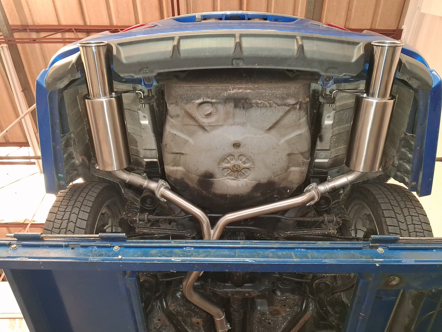 Subaru Exiga Rear Silencers with 4" Tailpipes